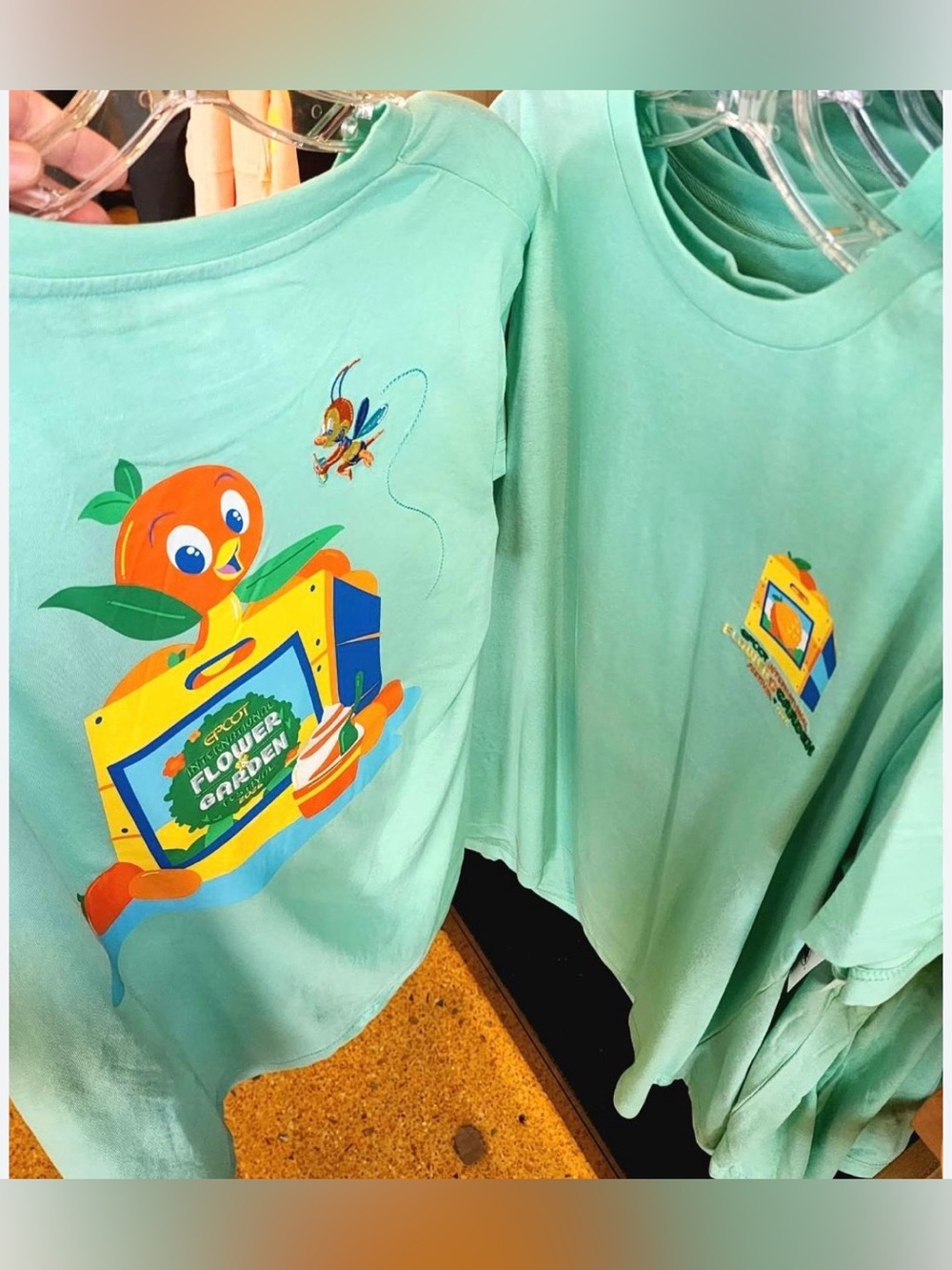 Disney EPCOT Flower & Garden Festival 2026 Orange Bird T-Shirt Green spike